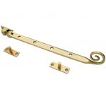 Solid Polished Brass 10" Rat Tail LH / RH Window stay (PB2010A)